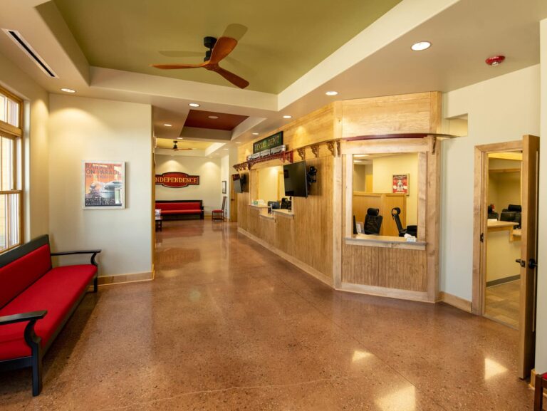 Interior view of the Dental Depot reception area in the Independence dental office